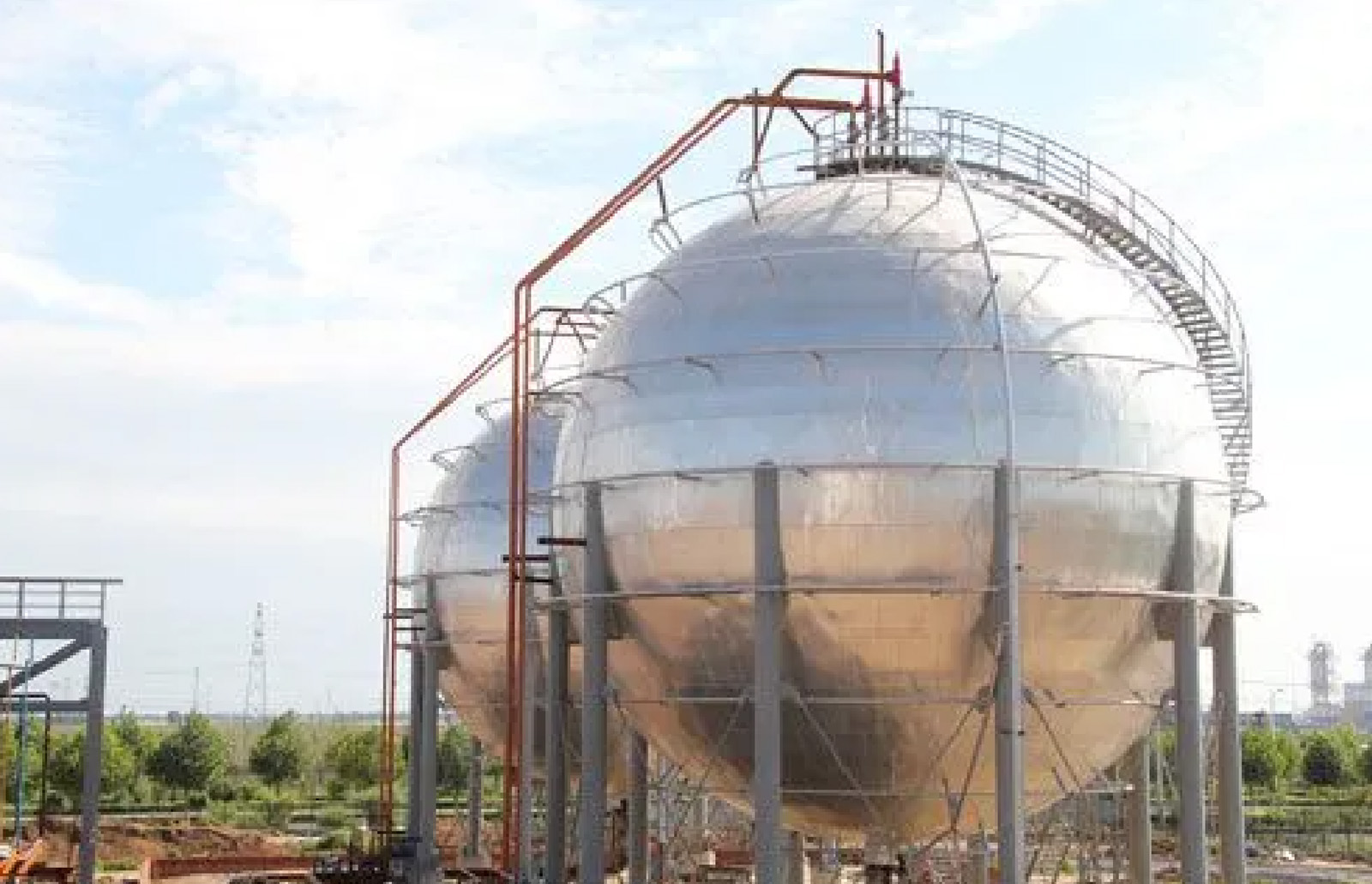 2×5000m3 liquid ammonia spherical tanks for Yunnan Xiangfeng Petrochemicals Co., Ltd.